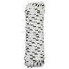 vidaXL Corda de Barco 10 mm 12 m Branco e Preto Poli&eacute;ster