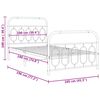 vidaXL Estrutura de cama com cabeceira e p&eacute;s 100x190 cm metal preto