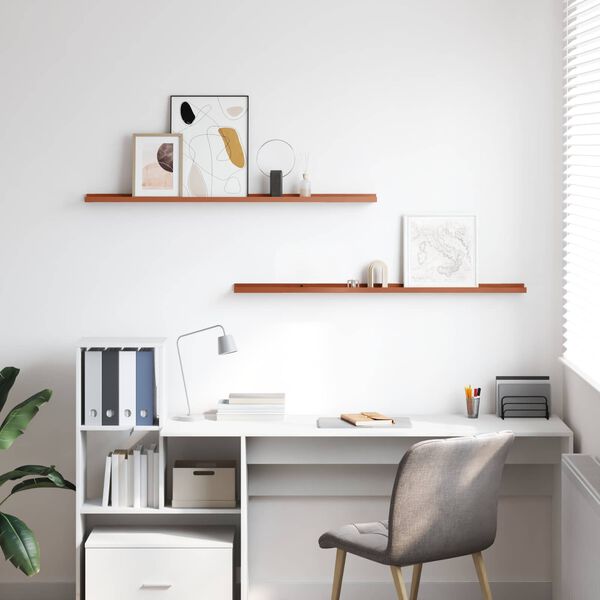 vidaXL Prateleira de Parede 2 pcs Vermelho 115 x 9 x 3 cm