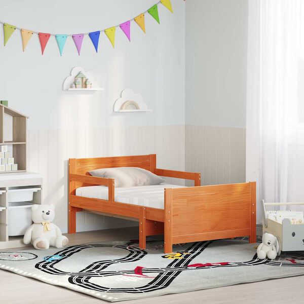 vidaXL Estrutura da Cama com colch&atilde;o Castanho 80 x 200 cm