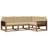 vidaXL Conjunto de Sof&aacute;s para Exterior 4 pcs Natural e Bege