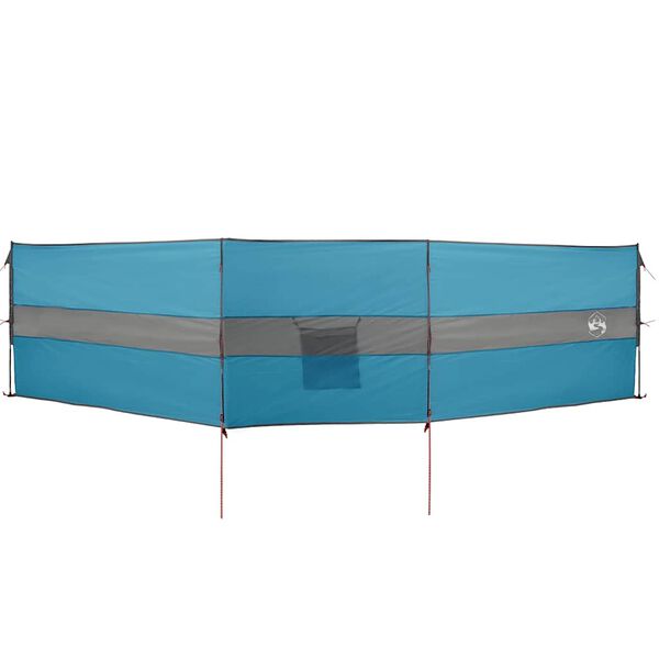 vidaXL Corta-vento de campismo 490x123 cm impermeável azul
