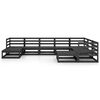 vidaXL 9 pcs conjunto lounge de jardim pinho maci&ccedil;o preto