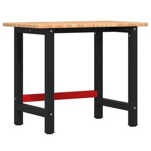 VidaXL Bancada retangular 100x60x81,5cm carvalho maci&ccedil;o castanho-claro