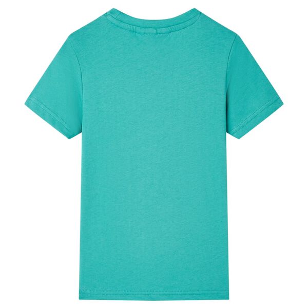 T-shirt infantil com mangas curtas menta-escuro 116