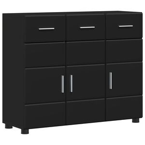 vidaXL Buffet FLORIN 88,5 x 30,5 x 73 cm Preto Derivados de Madeira