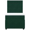 vidaXL Cama com molas/colch&atilde;o 90x190 cm veludo verde-escuro