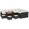 vidaXL Conjunto de Sof&aacute; de Jardim 13 unid. 8-N&uacute;mero de lugares Preto