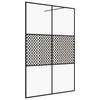 vidaXL Divis&oacute;ria de chuveiro c/ vidro transparente ESG 140x195cm preto