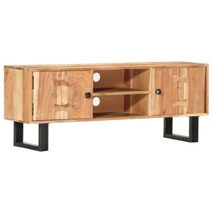 vidaXL M&oacute;vel de TV 118x30x45 cm madeira de ac&aacute;cia maci&ccedil;a