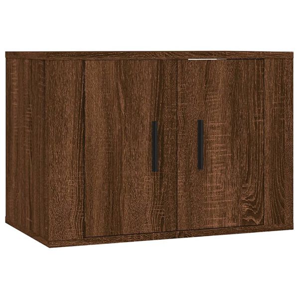 vidaXL M&oacute;veis de TV de parede 3 pcs 57x34,5x40 cm carvalho castanho