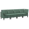 vidaXL Conjunto de M&oacute;veis para Sala de Estar 4 unid. Verde do Mar