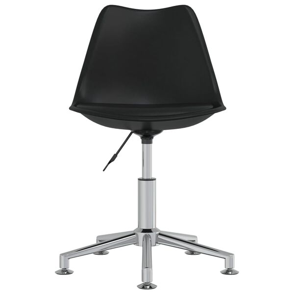 vidaXL Cadeiras de jantar girat&oacute;rias 4 pcs couro artificial preto