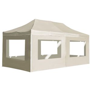 vidaXL Tenda dobr&aacute;vel profissional com paredes alum&iacute;nio 6x3m creme