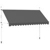 vidaXL Toldo retrátil manual 400 cm antracite