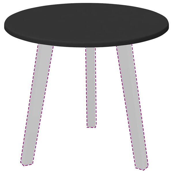 vidaXL Tampo de Mesa Preto 50 x 50 x 1,5 cm Madeira processada