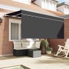 vidaXL Toldo Retr&aacute;til Riscas Manual Antracite 300 x 200 cm tecido