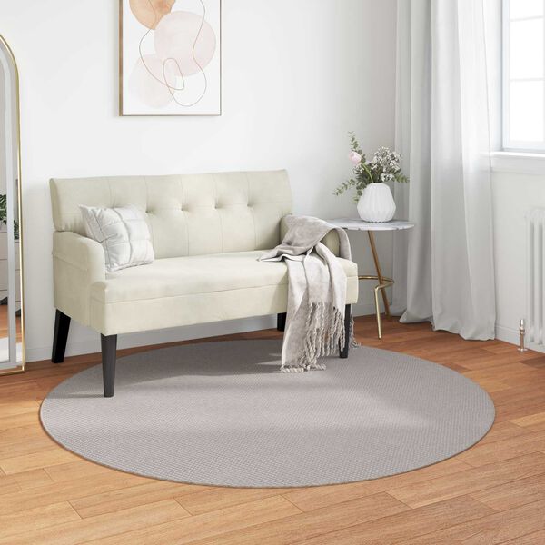vidaXL Tapetes de &aacute;rea Redondo Creme &Oslash; 160 CM