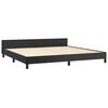 vidaXL Estrutura cama c/ cabeceira 200x200 cm couro artificial preto