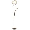 vidaXL Candeeiro de p&eacute; alto regul&aacute;vel 18 W 180 cm prateado