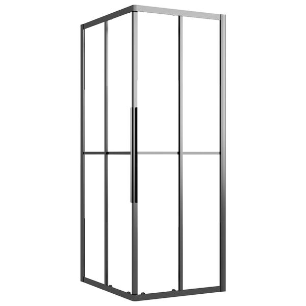 vidaXL Cabine de duche ESG semiopaco 90x70x180 cm preto