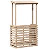 vidaXL Mesa de bar exterior c/ telhado 112,5x57x195,5cm madeira maci&ccedil;a