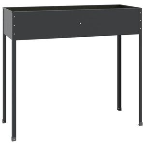 vidaXL Vaso/floreira jardim 100,5x40,5x90 cm a&ccedil;o galvanizado antracite