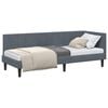 vidaXL Estrutura de Cama de Canto Cinza Escuro 80 x 200 cm Veludo