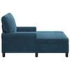 vidaXL Chaise Lounge com almofada Azul 91 x 157 x 91 cm Veludo