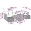 vidaXL Conjunto de Sofá de Jardim com almofada 8 pcs Preto e Creme