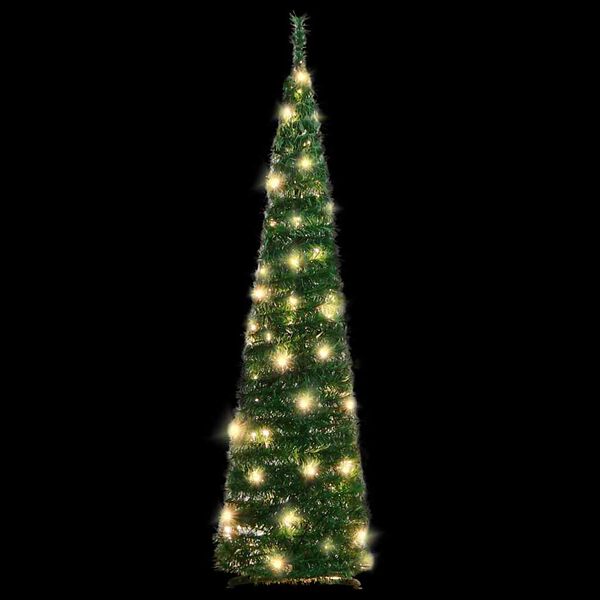 vidaXL &Aacute;rvore de Natal artificial pop-up c/ 50 luzes LED 120 cm verde