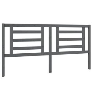 vidaXL Cabeceira de cama 186x4x100 cm pinho maci&ccedil;o cinzento