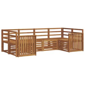vidaXL Conjunto de Sof&aacute; Sectional 6 pcs Natural
