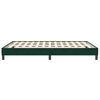 vidaXL Estrutura de cama sem colch&atilde;o 140x210 cm veludo verde-escuro