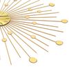 vidaXL Relógio de parede metal 70 cm dourado