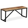 vidaXL Banco em madeira de mangueira maci&ccedil;a 110x35x45 cm