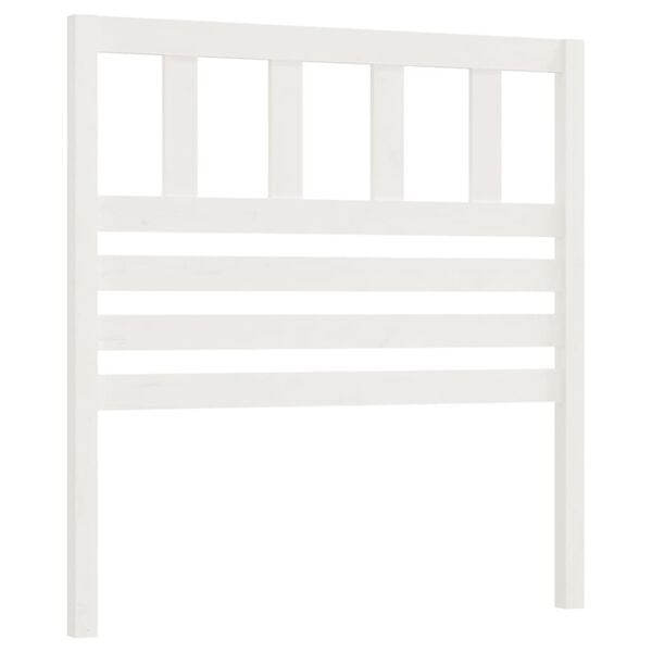 vidaXL Cabeceira de cama 81x4x100 cm pinho maci&ccedil;o branco
