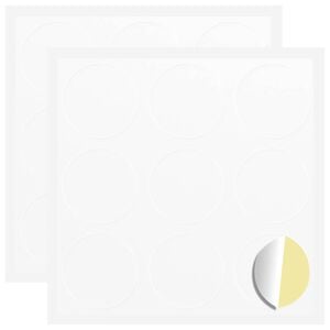 vidaXL Adesivo 2 unid. Branco &Oslash; 20 x 0,5 mm Papel