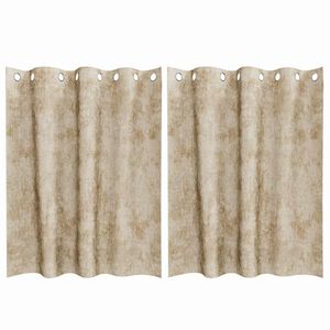 vidaXL Cortinas de Veludo 2 unid. Creme 140 x 140 cm Veludo