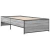 vidaXL Estrutura cama 100x200 cm derivados madeira/metal cinza sonoma