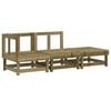 vidaXL 3 pcs conjunto lounge de jardim madeira de pinho impregnada