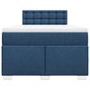 vidaXL Cama boxspring com colch&atilde;o 120x190 cm tecido azul