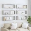 vidaXL Estantes parede c&uacute;bicas 6pcs contr. 80x15x26,5 cm cinza cimento