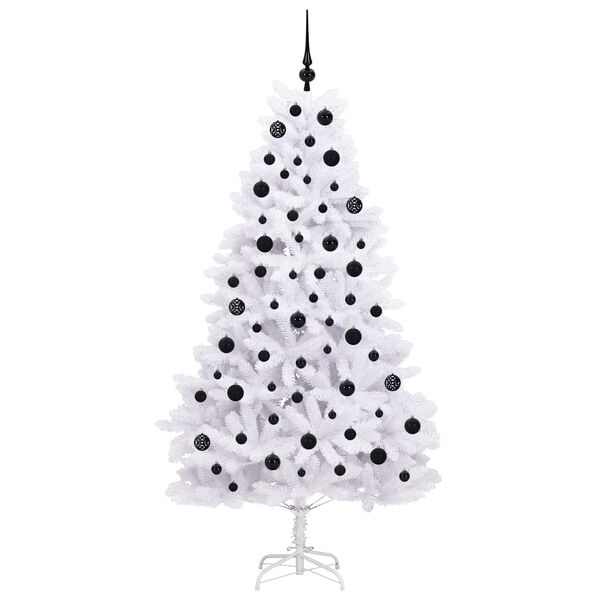 vidaXL &Aacute;rvore de Natal Articulada Artificial Branco 180 cm PVC e A&ccedil;o