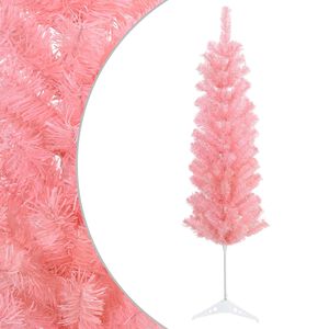 vidaXL &Aacute;rvore Slim de Natal Artificial 120 cm PVC e A&ccedil;o Rosa