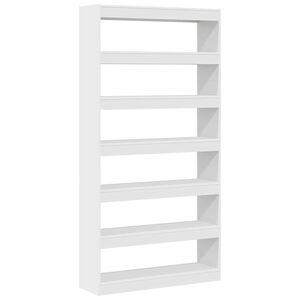 vidaXL Gabinete de Livros 6 n&iacute;veis 100 x 30 x 198 cm Branco