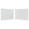 vidaXL Parede lateral com fecho p/ tenda de festas 2 pcs PE branco
