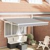 vidaXL Toldo Manual Cinzento-claro 3 x 2,5 m Poli&eacute;ster e metal