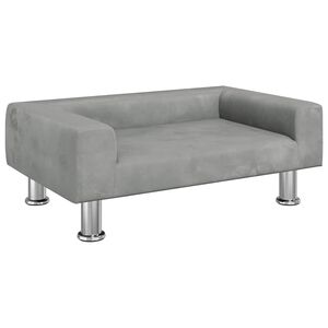 vidaXL Cama para c&atilde;es 70x45x26,5 cm veludo cinzento-claro