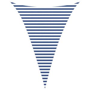 vidaXL Vela de sombra solar Azul e Branco 3 x 4 x 4 m